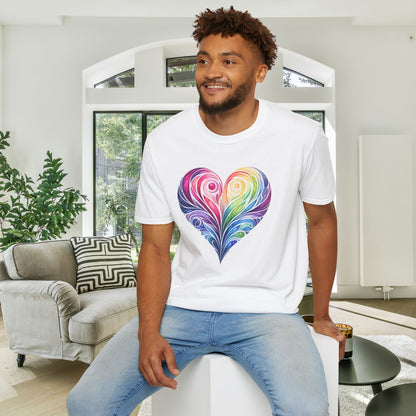 Colorwave Heart Adult T-shirt