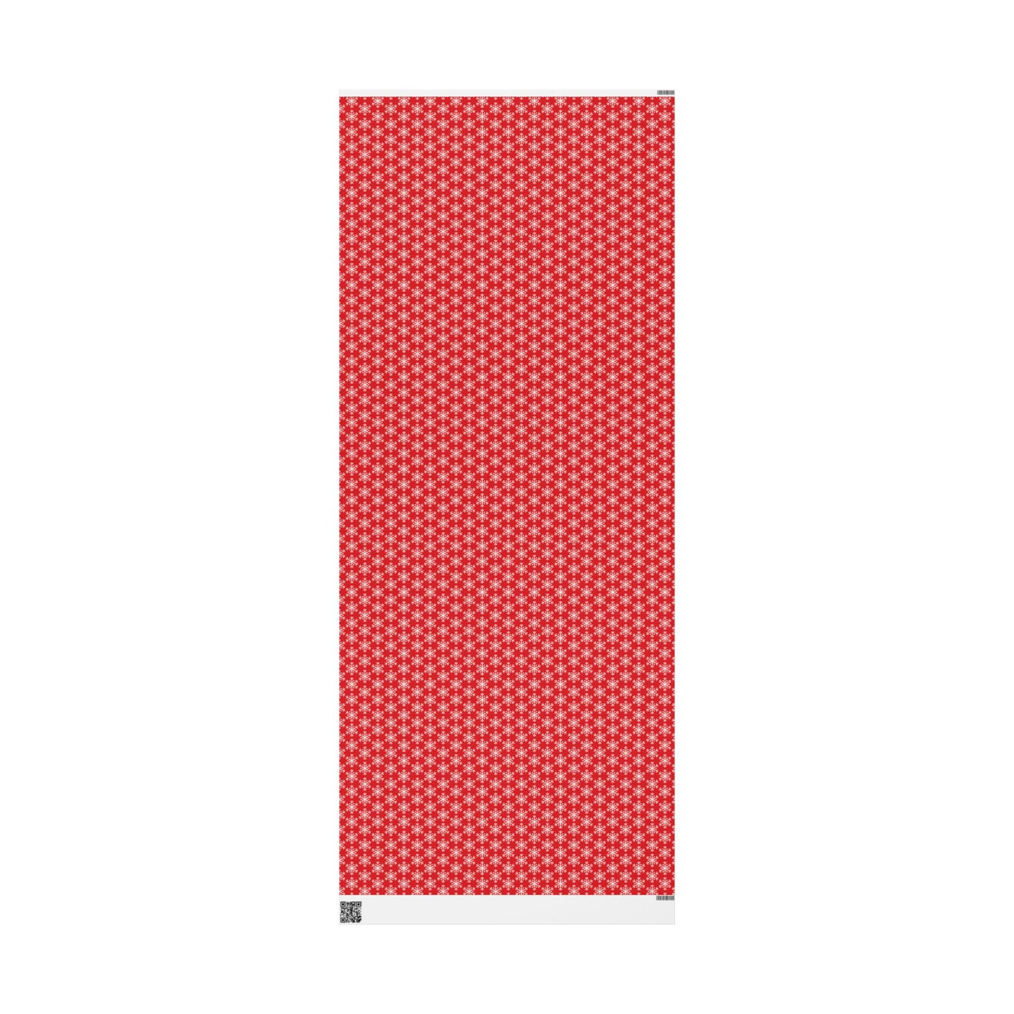 Snowfall on Red Wrapping Paper