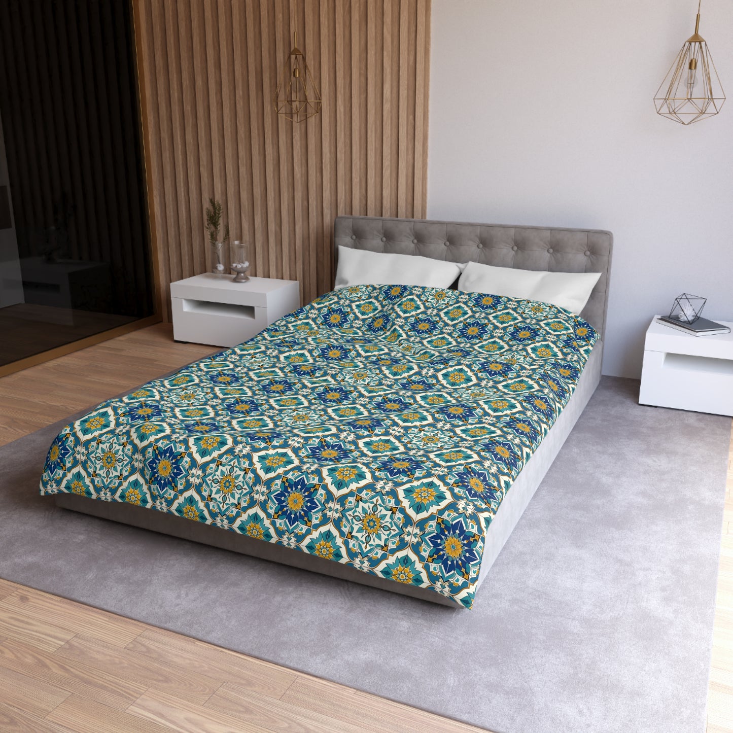 Mediterranean Lace Microfiber Duvet Cover