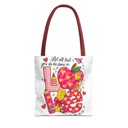 Let Everything You Do Be Done In Love Canvas Tote Bag