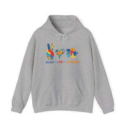 Accept Love Understand (Autism) Heavy Blend™ Hooded Sweatshirt