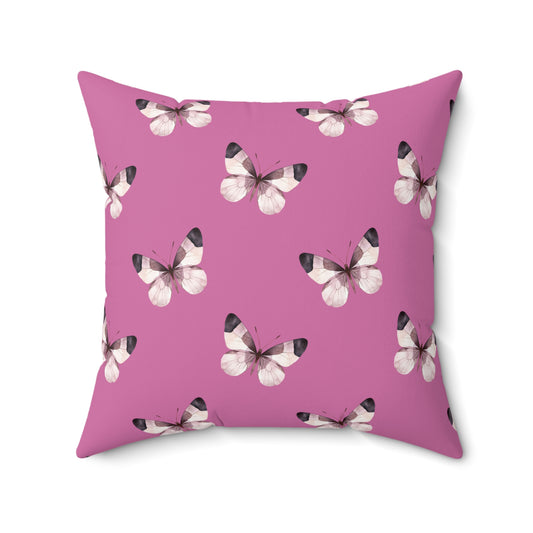 Blush Flutter Throw Pillow