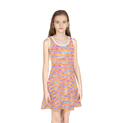 Split Spectrum Camo Girls' Sleeveless Sundress
