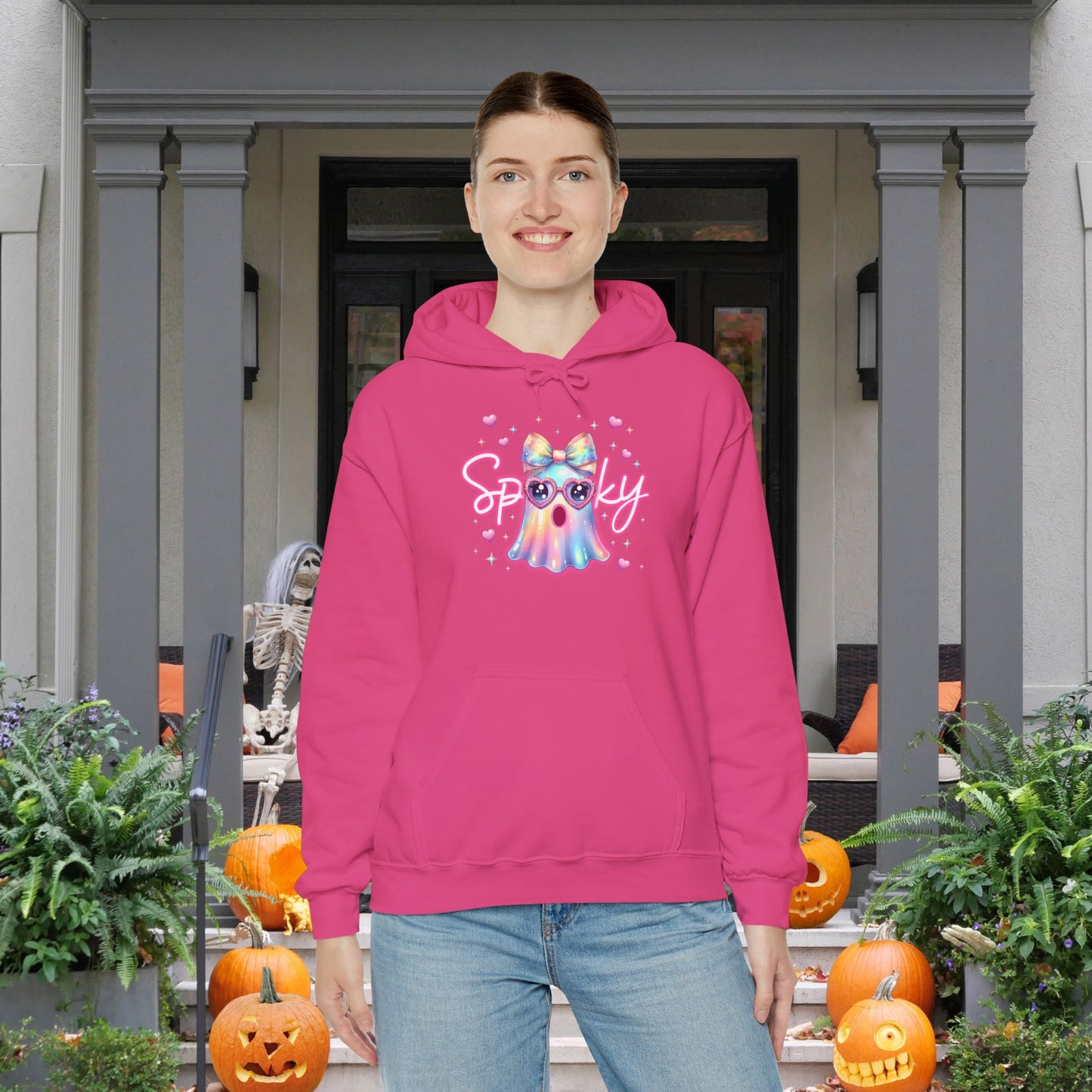 Spooky Pastel Ghost Heavy Blend™ Hooded Sweatshirt