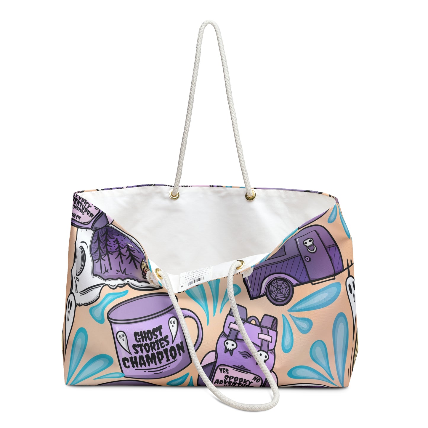 Spooky Camping (Peach/Purple) Weekender Bag