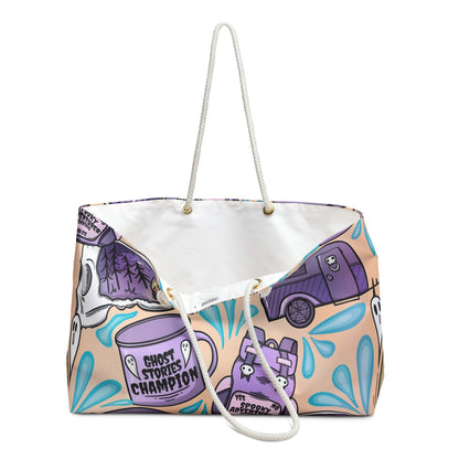 Spooky Camping (Peach/Purple) Weekender Bag