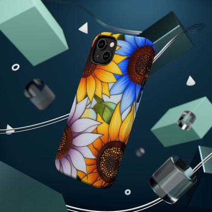 Colorful Sunflowers MagSafe® Compatible Tough Case for iPhone