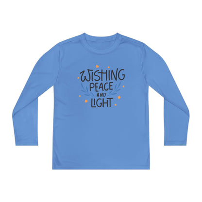Hanukkah Wishing Peace & Light 3 Youth Long Sleeve Tee