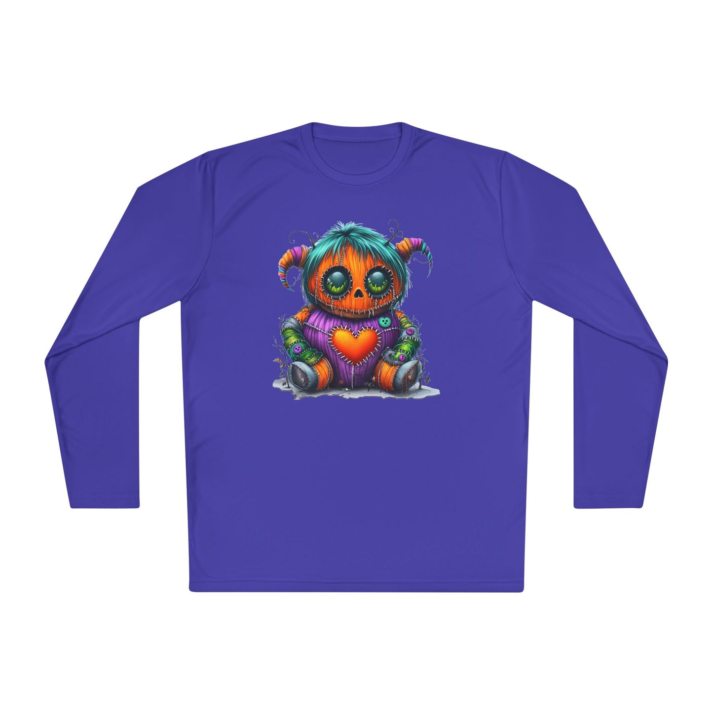 Patchwork Pumpkin Heart Adult Long Sleeve Tee