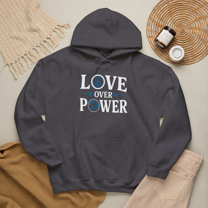 ""When the Power of Love Overcomes the Love of Power, the World Will Know Peace Heavy Blend™ Hooded Sweatshirt