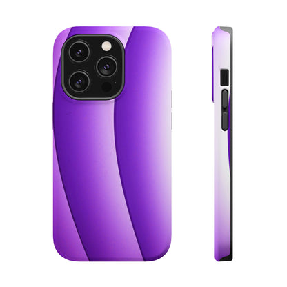 Purple Gradient Stripes MagSafe® Compatible Tough Case for iPhone