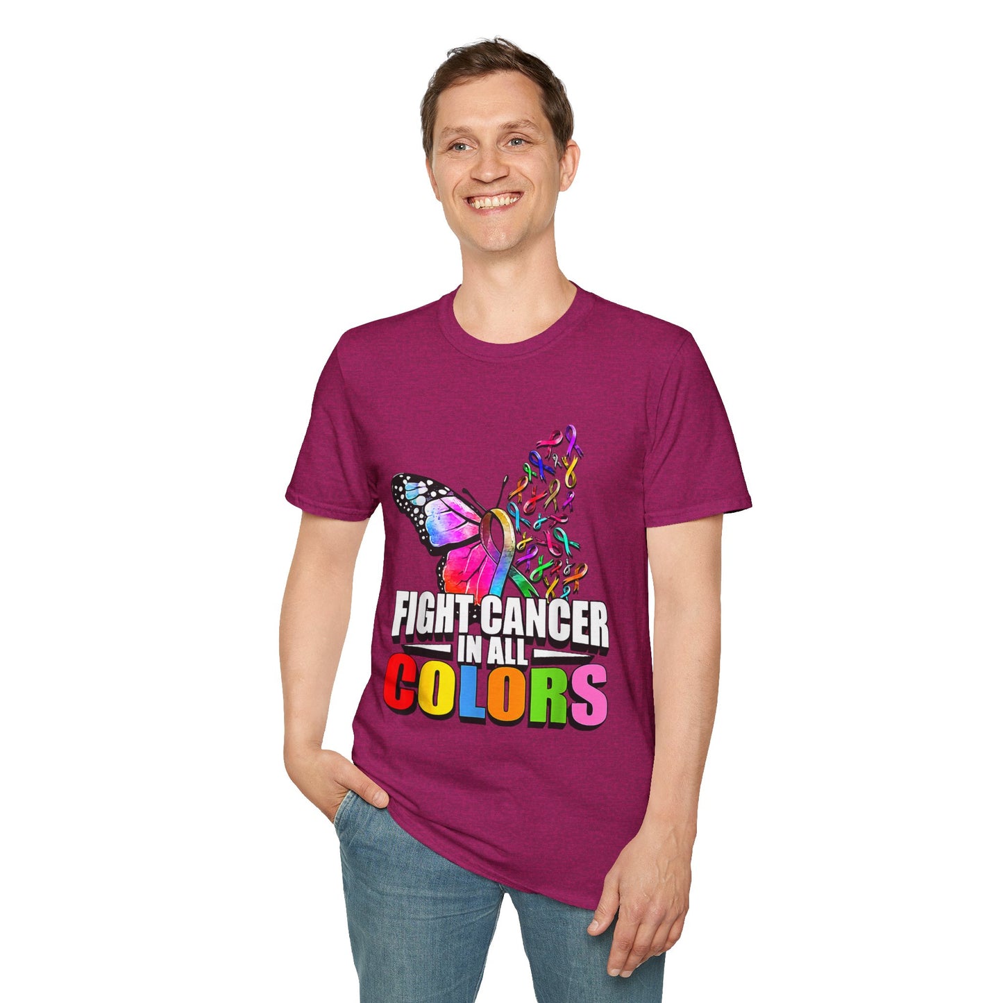 Butterfly Fight Cancer in All Colors 10 T-shirt