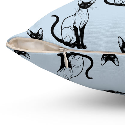 Siamese Charm – Ocean Breeze Throw Pillow
