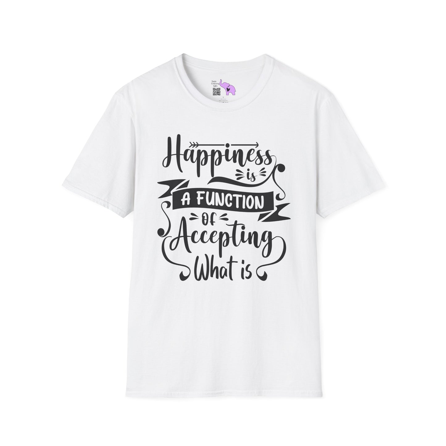Happiness is a Function of Accepting What Is Adult T-shirt