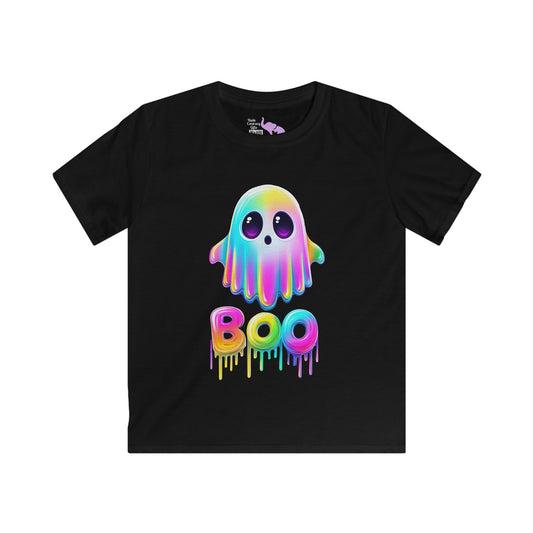 Neon Ghostly Boo Youth Softstyle Tee