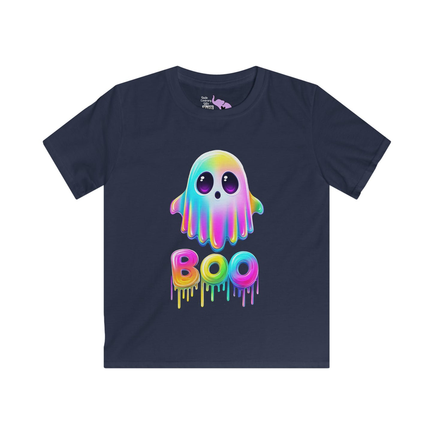 Neon Ghostly Boo Youth Softstyle Tee