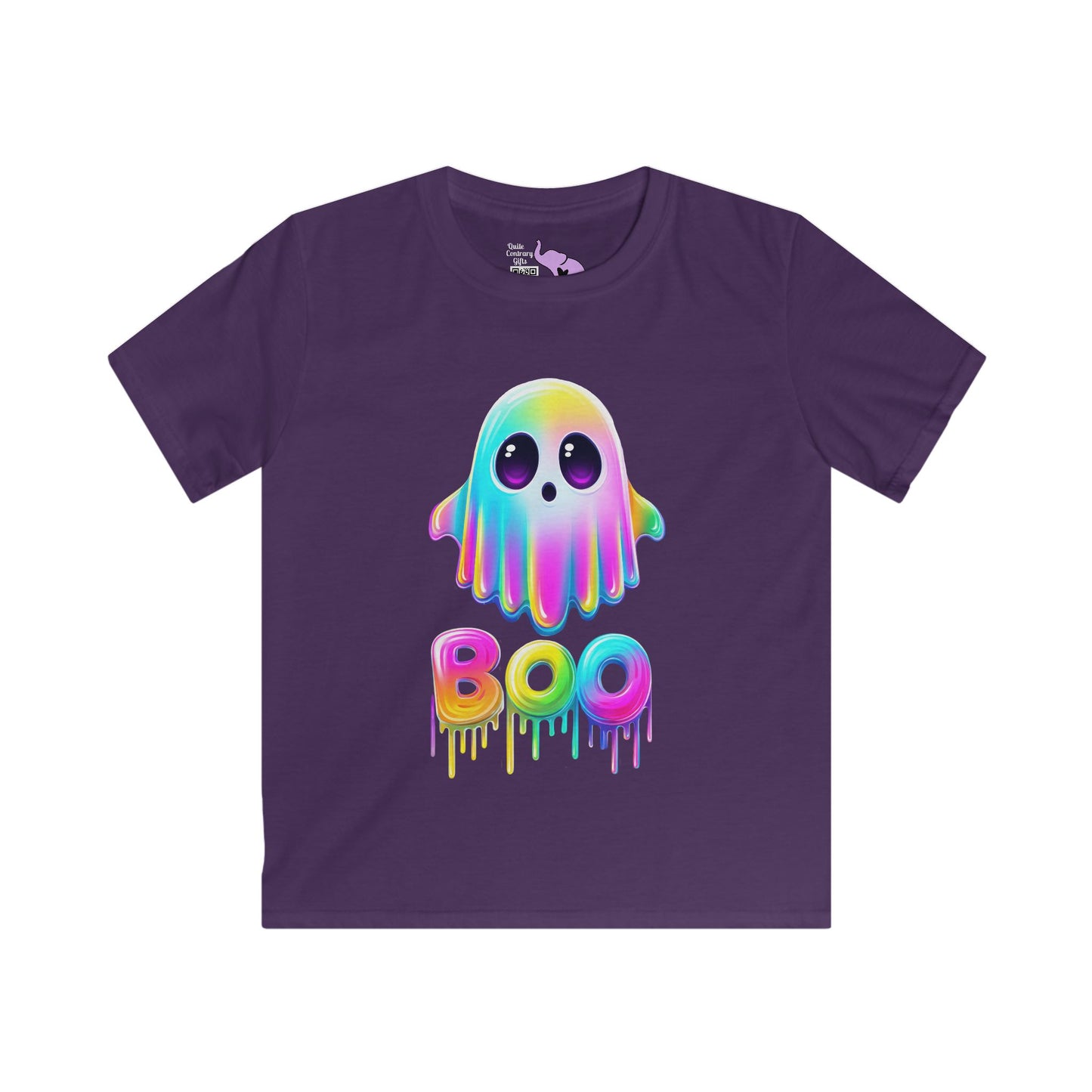 Neon Ghostly Boo Youth Softstyle Tee
