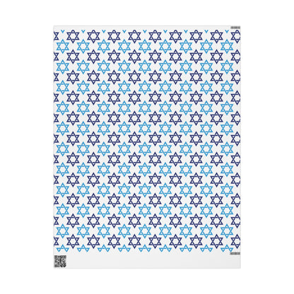 Star of David 2 Hanukkah Wrapping Paper