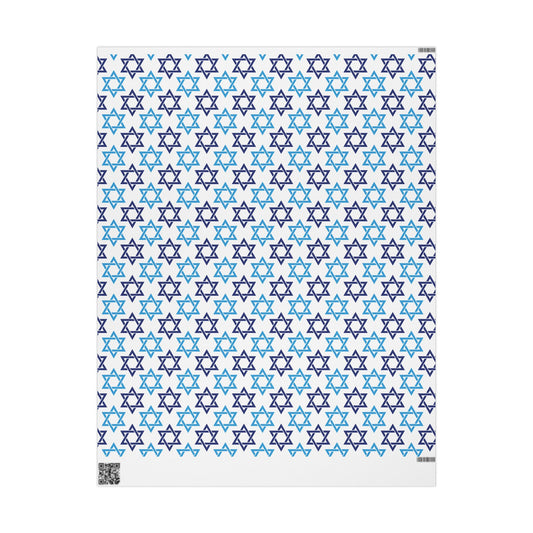 Star of David 2 Hanukkah Wrapping Paper