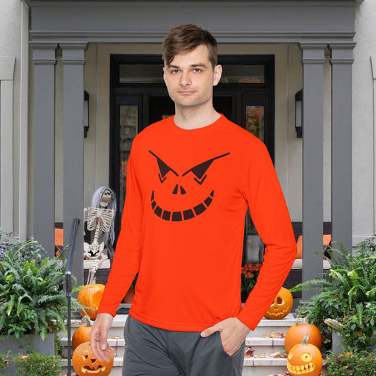 Spooky Jack-O-Lantern Adult Long Sleeve Tee