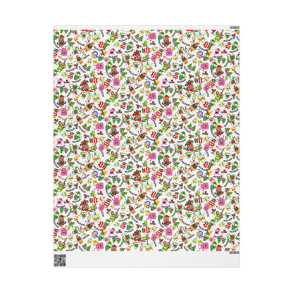 Christmas Monster Custom Name Wrapping Paper (Micheal)