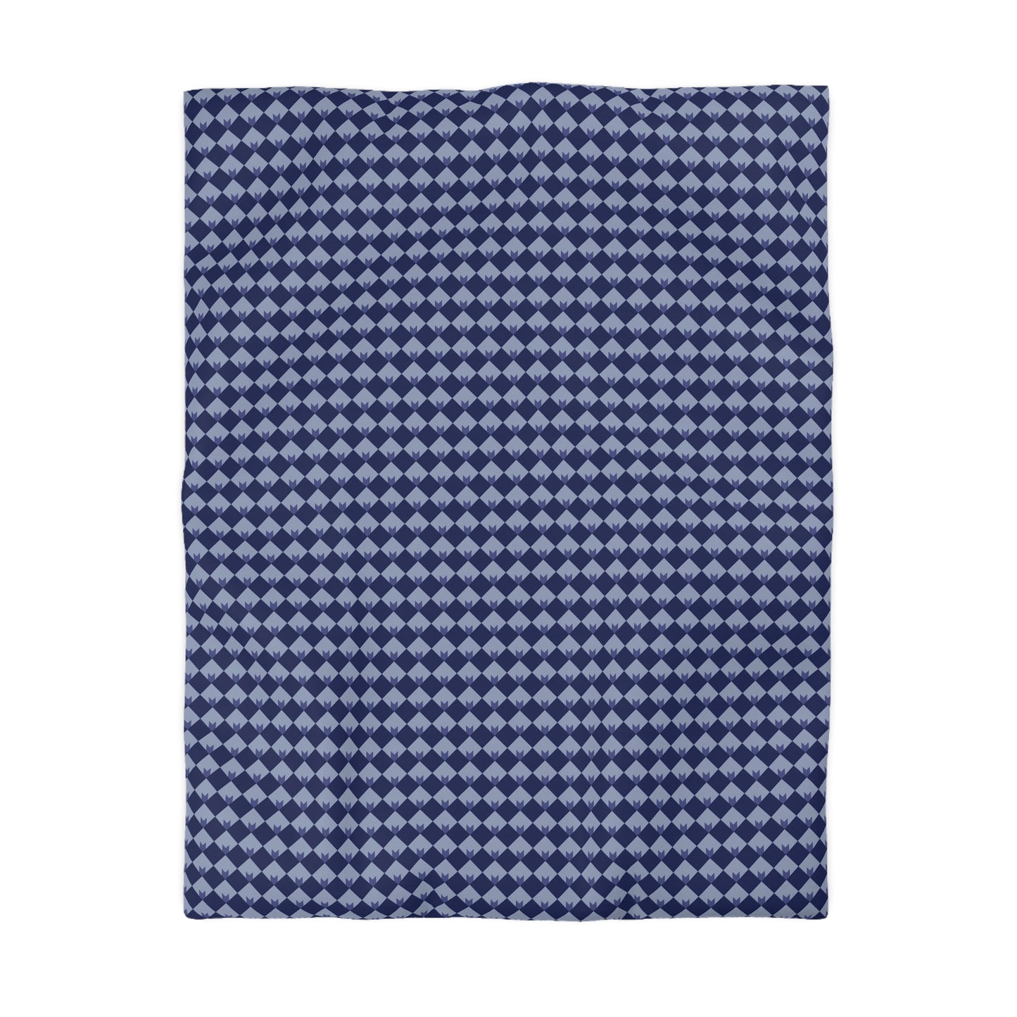 Diamond Bloom-Navy & Periwinkle Microfiber Duvet Cover