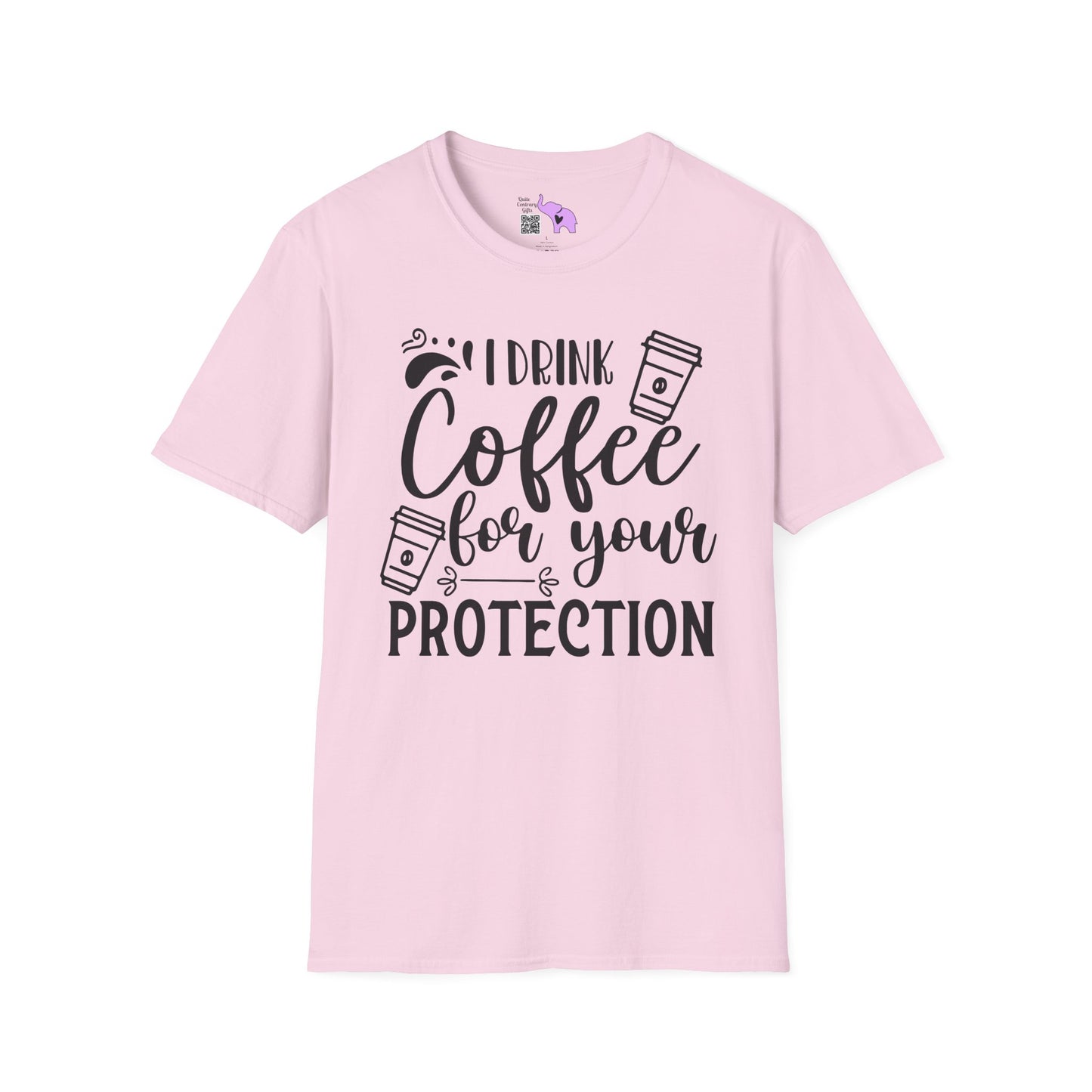I Drink Coffee For Your Protection Adult T-shirt