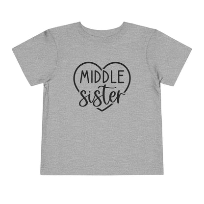 Middle Sister (Heart) Toddler Tee