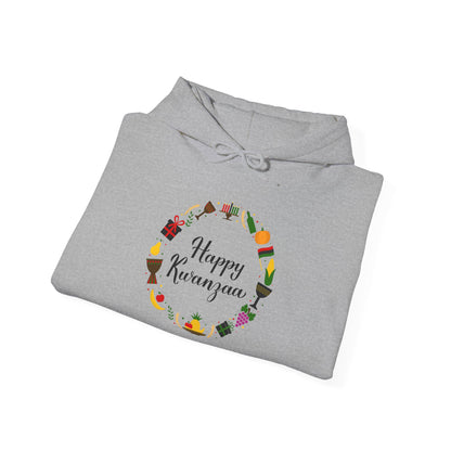 Happy Kwanzaa Wreath Adult Heavy Blend™ Hooded Sweatshirt