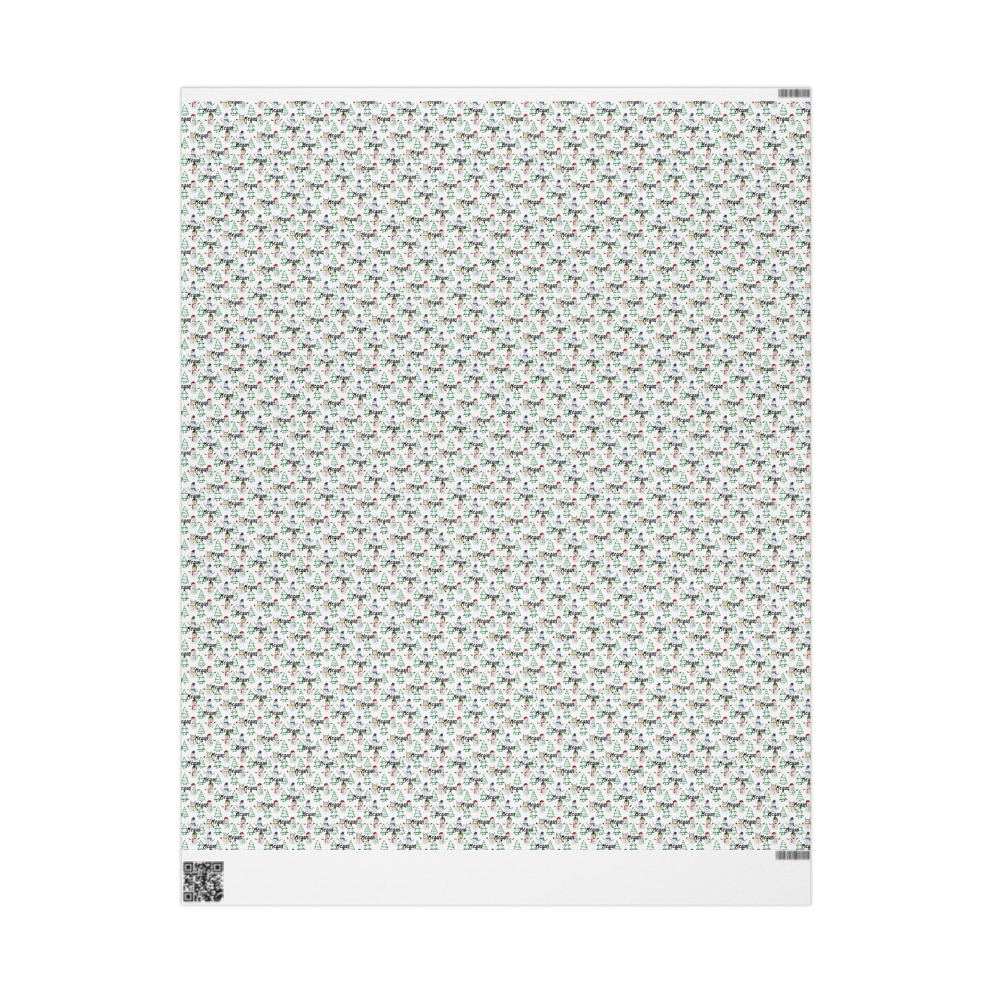 Custom Name Trees & Snowmen Wrapping Papers (Megan)