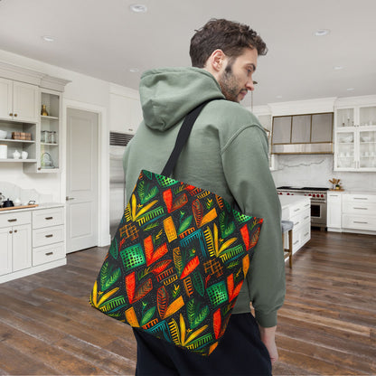 Kujichagulia Waves Canvas Tote Bag