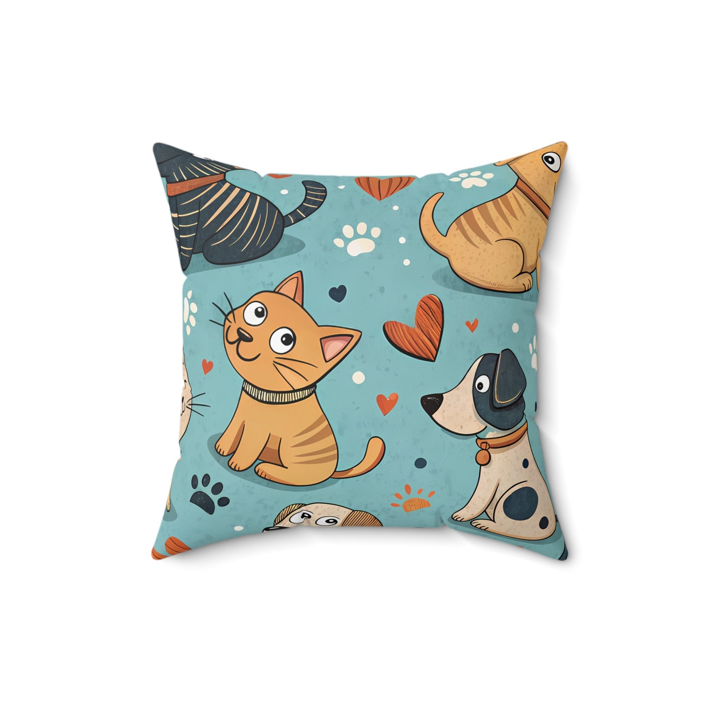 Paws & Whiskers Throw Pillow