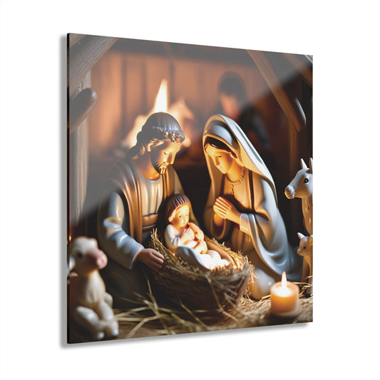 Beautiful Nativity Scene Acrylic Prints (French Cleat Hanging)