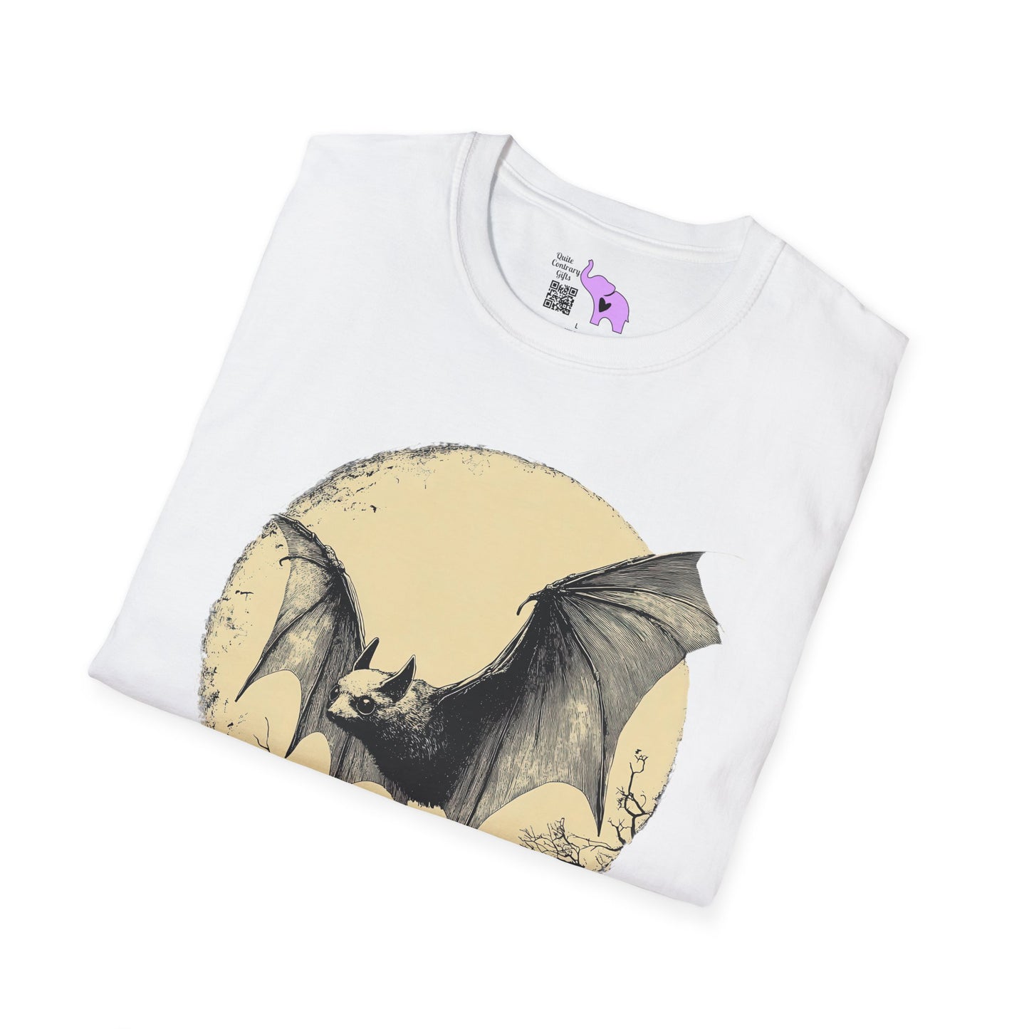 Bat Over Moon 2 Adult T-shirt