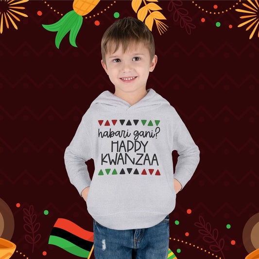 Habari Gani? Happy Kwanzaa Toddler Hoodie