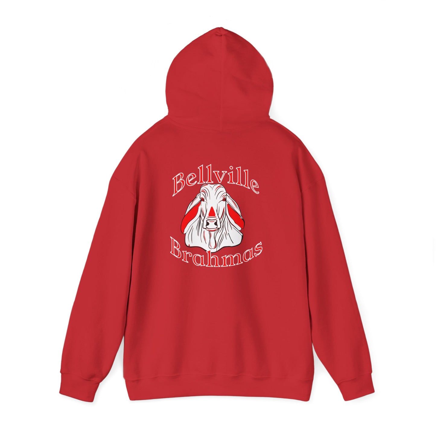 ""Bellville Brahmas Mascot Adult Heavy Blend™ Hooded Sweatshirt
