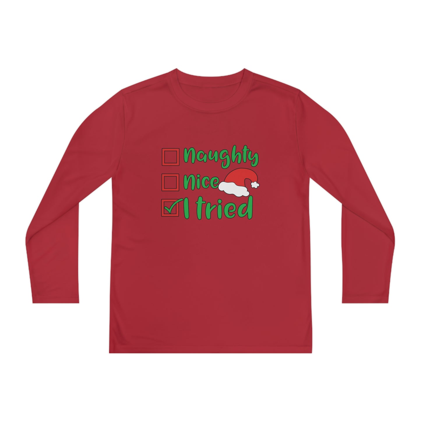 Naughty Nice I Tried Youth Long Sleeve Tee