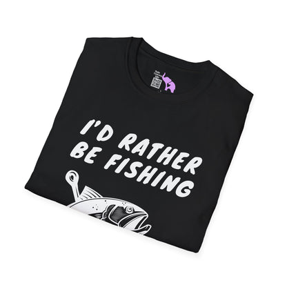 I'd Rather Be Fishing Adult T-shirt