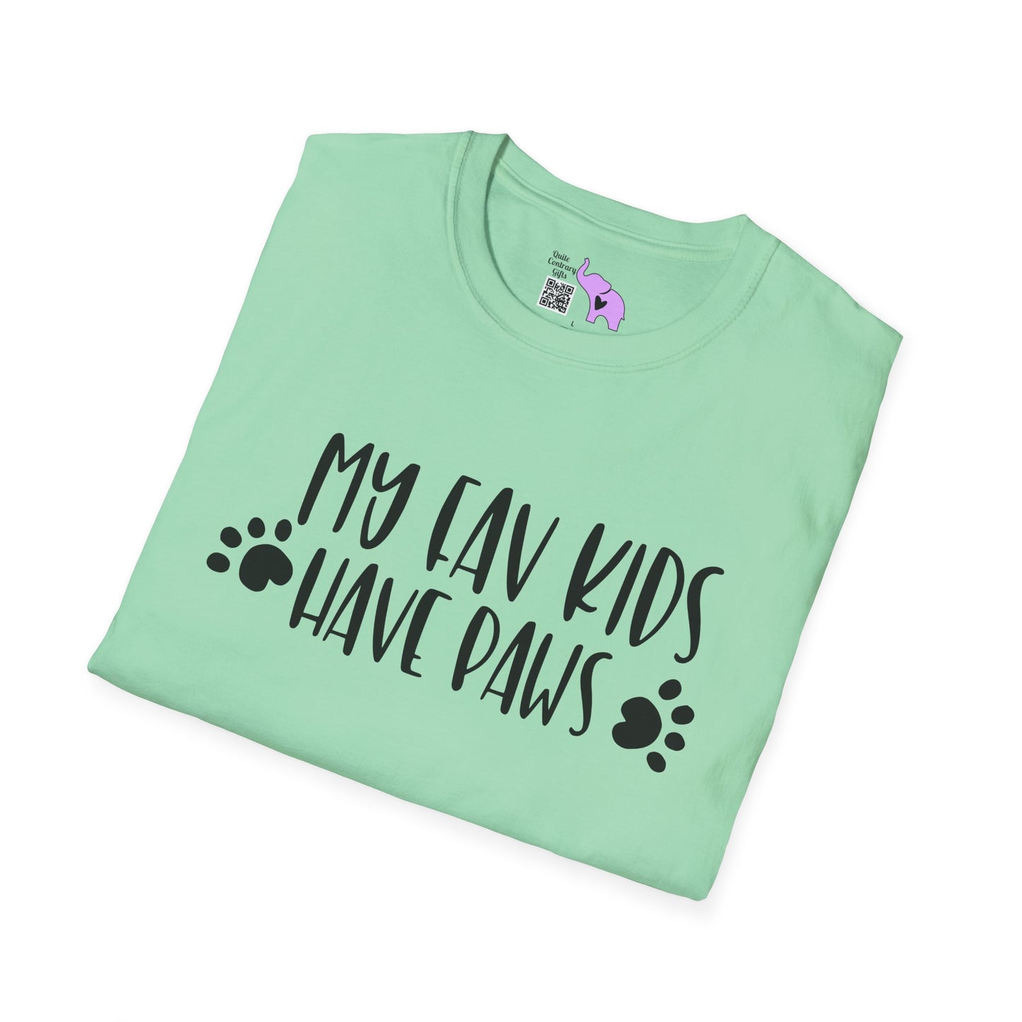 My Fav Kids Have Paws Adult T-shirt
