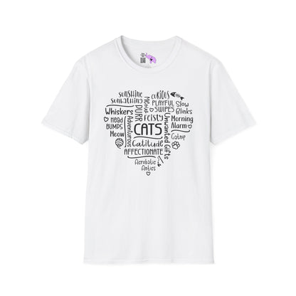 A Cat's Heart Adult T-shirt