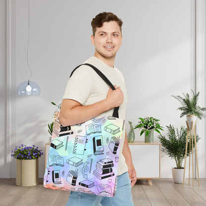 Colorful Chapters Canvas Tote Bag