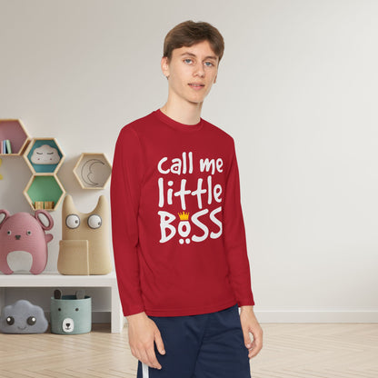 Call Me Little Boss Youth Long Sleeve Tee