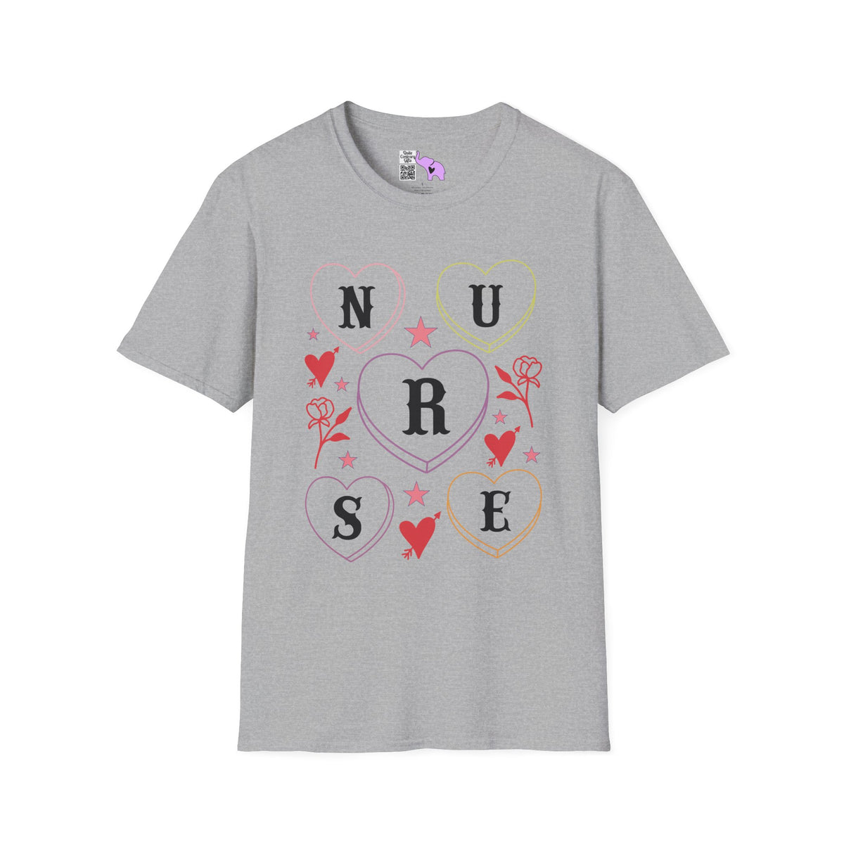 Nurse Candy Hearts Adult T-shirt