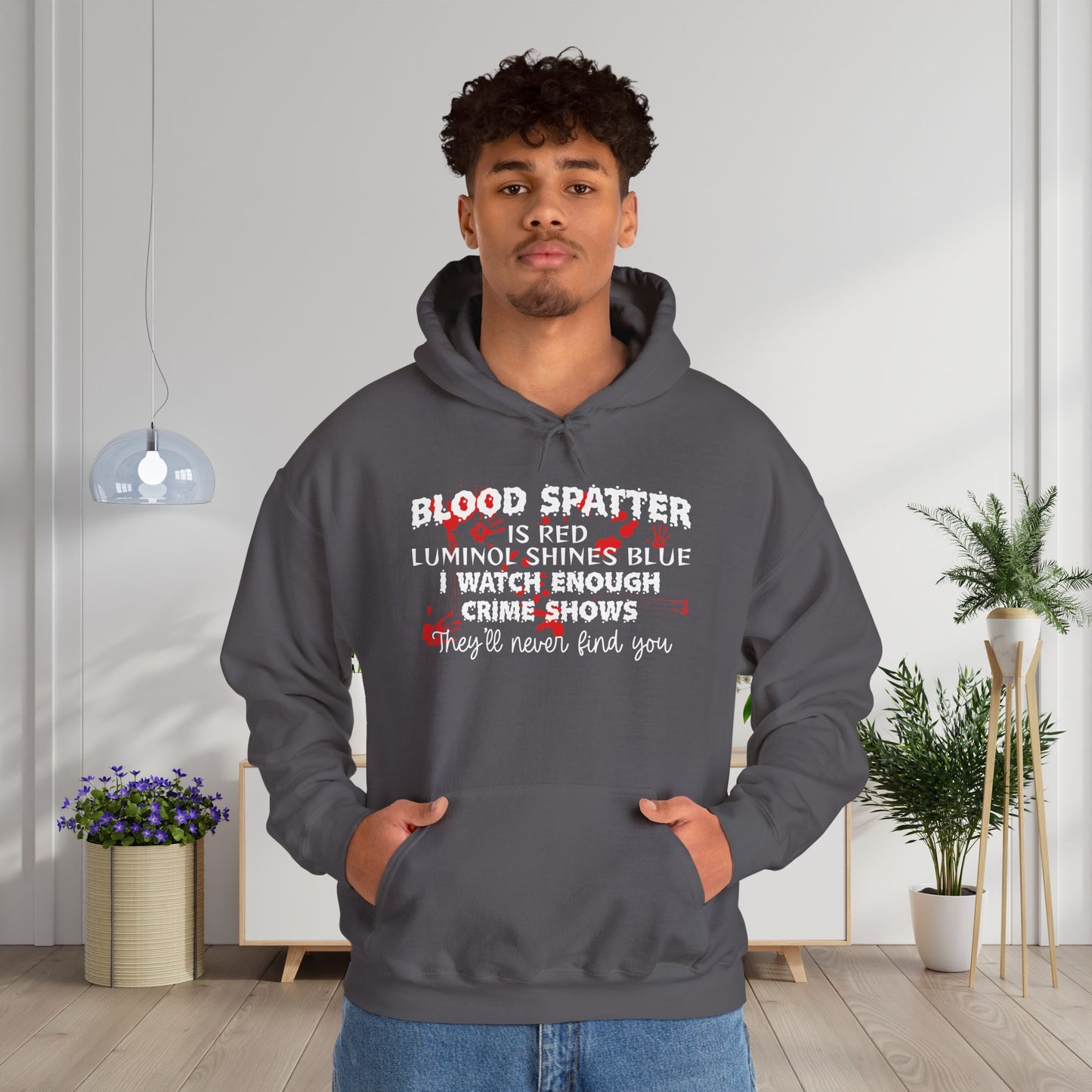 Blood Spatter is Red Luminol is Blue... Heavy Blend™ Hooded Sweatshirt