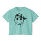 Melty Smiley Face w/Hat Women's Boxy Tee