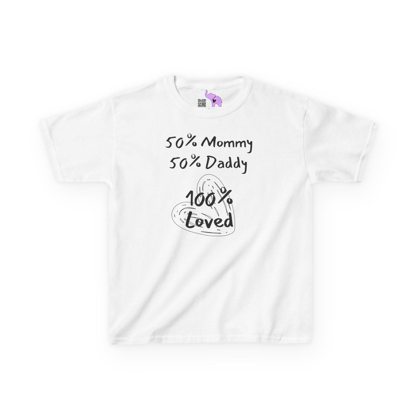 50% Mommy 50% Daddy 100% Loved Kids Heavy Cotton™ Tee