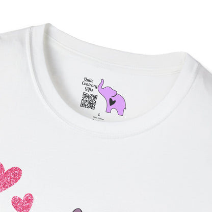 Valentine Stitch Kisses Adult Unisex Tshirt