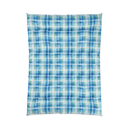 Ocean Sunset Plaid Comforter