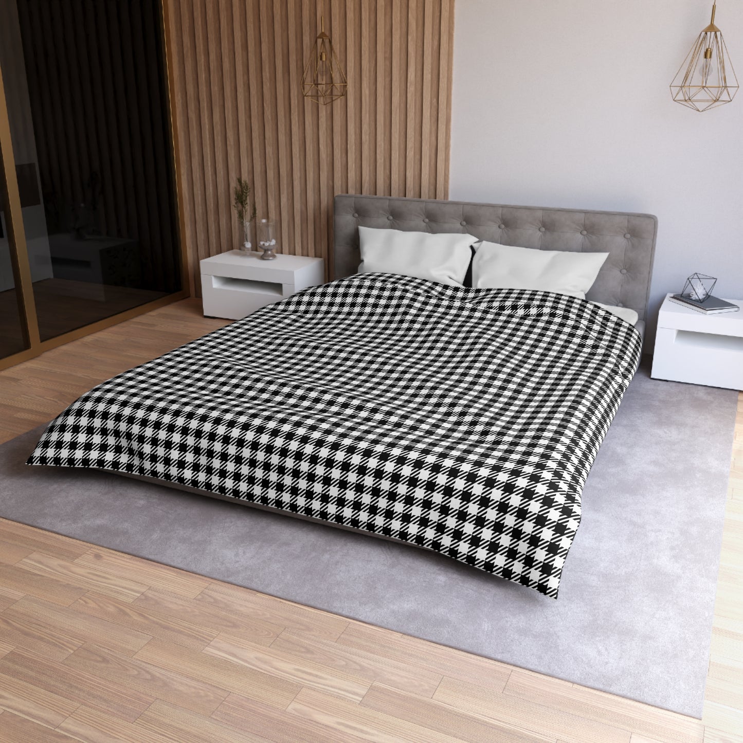 Black & White Balance Microfiber Duvet Cover