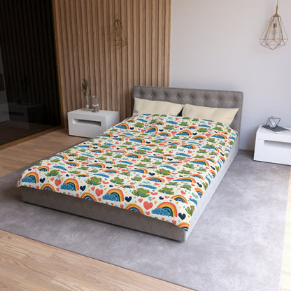 Ribbit Rainbows Duvet Bedding Set